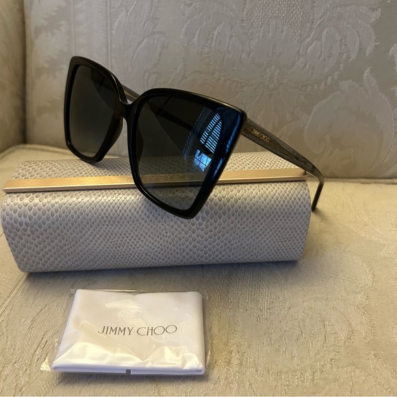 Jimmy Choo Sunglasses LESSIE/S 807 9O Black Gray Gradient main image 8